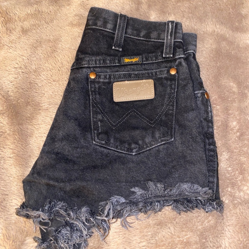 Wrangler Women's Dark Gray Denim Shorts